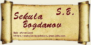 Sekula Bogdanov vizit kartica